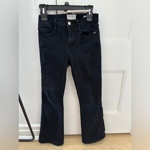 Frame Le High Flare Jeans in Black